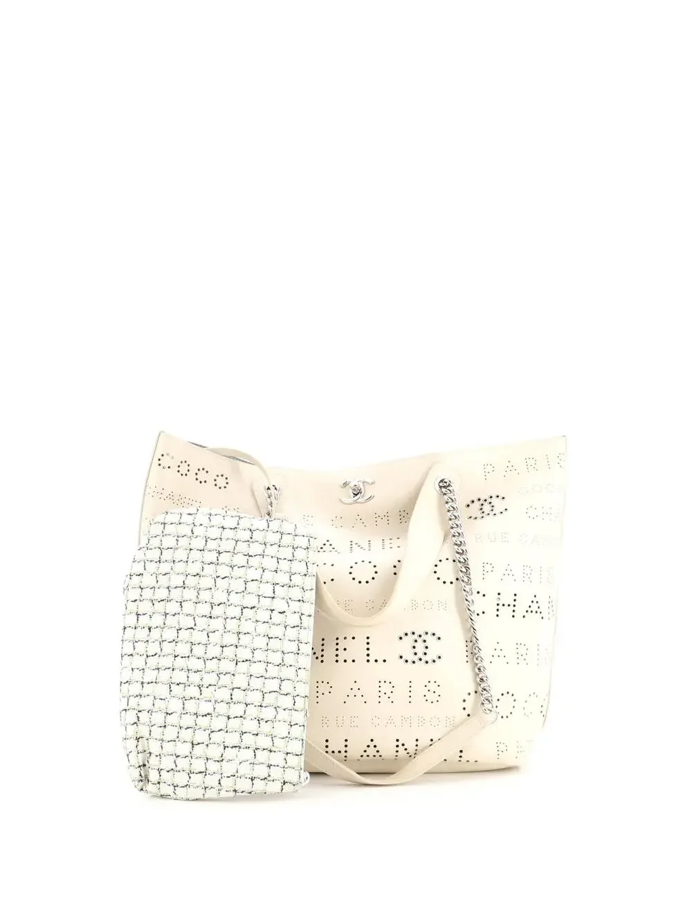 Chanel Logo Eyelets Shopping Tote #323608C34B